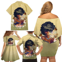 Personalized I Am God's Masterpiece Family Matching Off Shoulder Short Dress and Hawaiian Shirt African Women - Wonder Print Shop