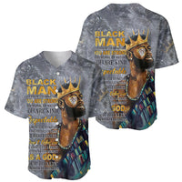 Black Man Africa Baseball Jersey Naturally King - Wonder Print Shop