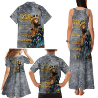 Black Man Africa Family Matching Tank Maxi Dress and Hawaiian Shirt Naturally King - Wonder Print Shop