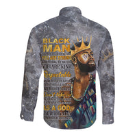 Black Man Africa Long Sleeve Button Shirt Naturally King - Wonder Print Shop