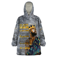 Black Man Africa Wearable Blanket Hoodie Naturally King - Wonder Print Shop