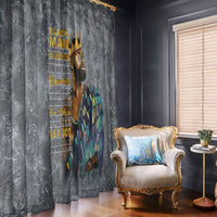 Black Man Africa Window Curtain Naturally King - Wonder Print Shop