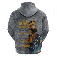 Black Man Africa Zip Hoodie Naturally King - Wonder Print Shop