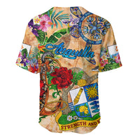 Anguilla Baseball Jersey Geographic Coordinate Anchor - Turlte Tropical
