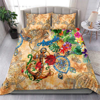 Anguilla Bedding Set Geographic Coordinate Anchor - Turlte Tropical