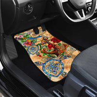 Anguilla Car Mats Geographic Coordinate Anchor - Turlte Tropical