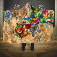 Anguilla Hooded Blanket Geographic Coordinate Anchor - Turlte Tropical