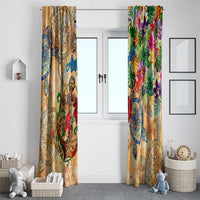 Anguilla Window Curtain Geographic Coordinate Anchor - Turlte Tropical