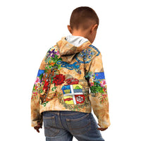 Aruba Kid Hoodie Geographic Coordinate Anchor - Turlte Tropical