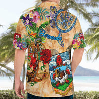 Bermuda Hawaiian Shirt Geographic Coordinate Anchor - Turlte Tropical