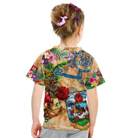 Bermuda Kid T Shirt Geographic Coordinate Anchor - Turlte Tropical