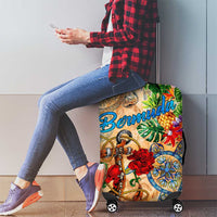 Bermuda Luggage Cover Geographic Coordinate Anchor - Turlte Tropical