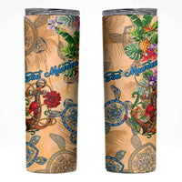 Sint Maarten Skinny Tumbler Geographic Coordinate Anchor - Turlte Tropical