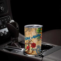 Sint Maarten Tumbler Cup Geographic Coordinate Anchor - Turlte Tropical
