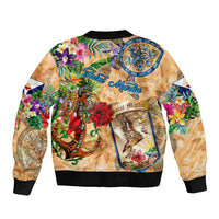 Saint Martin Bomber Jacket Geographic Coordinate Anchor - Turlte Tropical