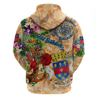 Saint Barthelemy Hoodie Geographic Coordinate Anchor - Turlte Tropical