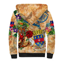 Saint Barthelemy Sherpa Hoodie Geographic Coordinate Anchor - Turlte Tropical