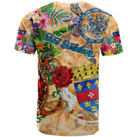 Saint Barthelemy T Shirt Geographic Coordinate Anchor - Turlte Tropical