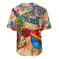 San Andrés and Providencia Baseball Jersey Geographic Coordinate Anchor - Turlte Tropical