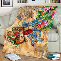 San Andrés and Providencia Blanket Geographic Coordinate Anchor - Turlte Tropical