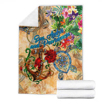 San Andrés and Providencia Blanket Geographic Coordinate Anchor - Turlte Tropical