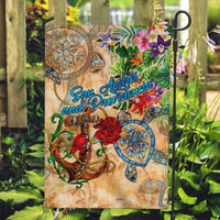 San Andrés and Providencia Garden Flag Geographic Coordinate Anchor - Turlte Tropical