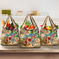 San Andrés and Providencia Grocery Bag Geographic Coordinate Anchor - Turlte Tropical