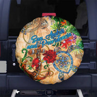 San Andrés and Providencia Spare Tire Cover Geographic Coordinate Anchor - Turlte Tropical