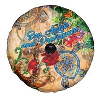 San Andrés and Providencia Spare Tire Cover Geographic Coordinate Anchor - Turlte Tropical