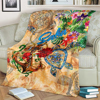 Saba Blanket Geographic Coordinate Anchor - Turlte Tropical