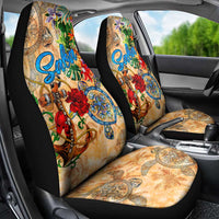 Saba Car Seat Cover Geographic Coordinate Anchor - Turlte Tropical