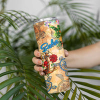 Saba Skinny Tumbler Geographic Coordinate Anchor - Turlte Tropical