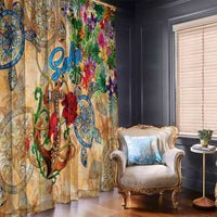 Saba Window Curtain Geographic Coordinate Anchor - Turlte Tropical