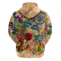 Turks and Caicos Islands Hoodie Geographic Coordinate Anchor - Turlte Tropical