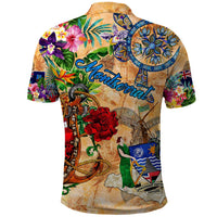 Montserrat Polo Shirt Geographic Coordinate Anchor - Turlte Tropical