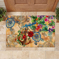 Montserrat Rubber Doormat Geographic Coordinate Anchor - Turlte Tropical