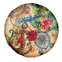 Montserrat Spare Tire Cover Geographic Coordinate Anchor - Turlte Tropical