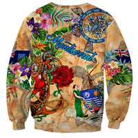 Montserrat Sweatshirt Geographic Coordinate Anchor - Turlte Tropical