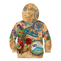 Bay Islands Department Kid Hoodie Geographic Coordinate Anchor - Turlte Tropical