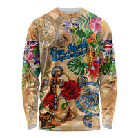 Bay Islands Department Long Sleeve Shirt Geographic Coordinate Anchor - Turlte Tropical