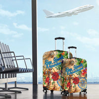 Bay Islands Department Luggage Cover Geographic Coordinate Anchor - Turlte Tropical