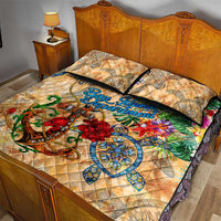 Bay Islands Department Quilt Bed Set Geographic Coordinate Anchor - Turlte Tropical