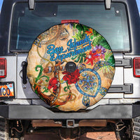Bay Islands Department Spare Tire Cover Geographic Coordinate Anchor - Turlte Tropical