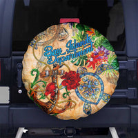 Bay Islands Department Spare Tire Cover Geographic Coordinate Anchor - Turlte Tropical