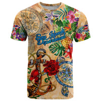 Bay Islands Department T Shirt Geographic Coordinate Anchor - Turlte Tropical