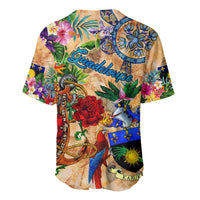 Guadeloupe Baseball Jersey Geographic Coordinate Anchor - Turlte Tropical