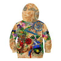 Guadeloupe Kid Hoodie Geographic Coordinate Anchor - Turlte Tropical