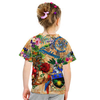 Guadeloupe Kid T Shirt Geographic Coordinate Anchor - Turlte Tropical