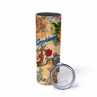 Guadeloupe Skinny Tumbler Geographic Coordinate Anchor - Turlte Tropical