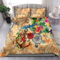 Martinique Bedding Set Geographic Coordinate Anchor - Turlte Tropical